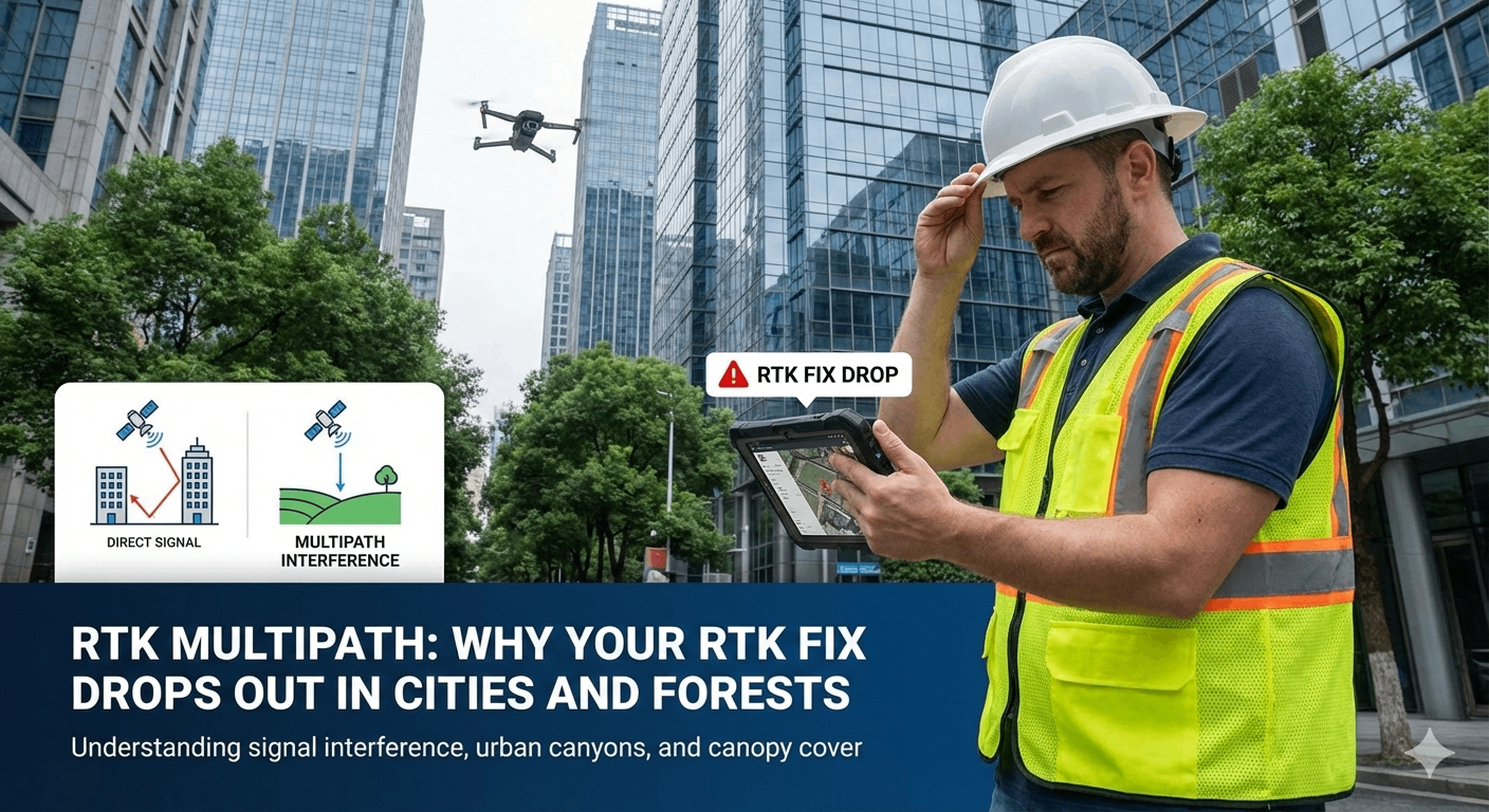 RTK Multipath: Why Your RTK Fix Drops Out in Cities and Forests
