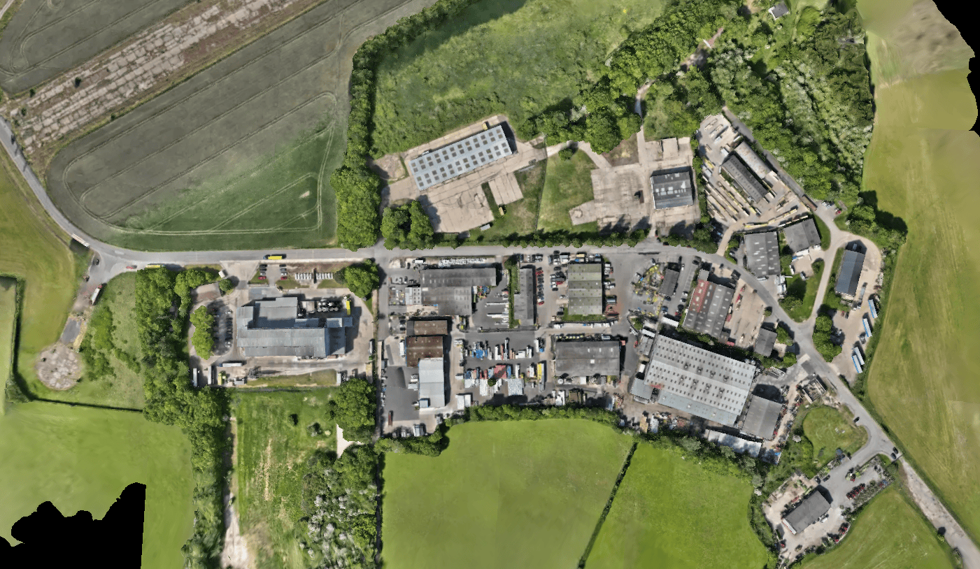 RTK aerial survey of industrial estate for site redevelopment