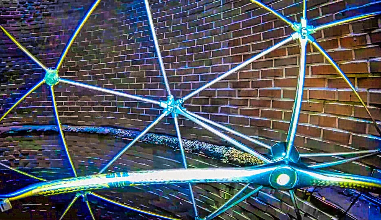 RTK-corrected aerial survey of outdoor storage facility with measurement data